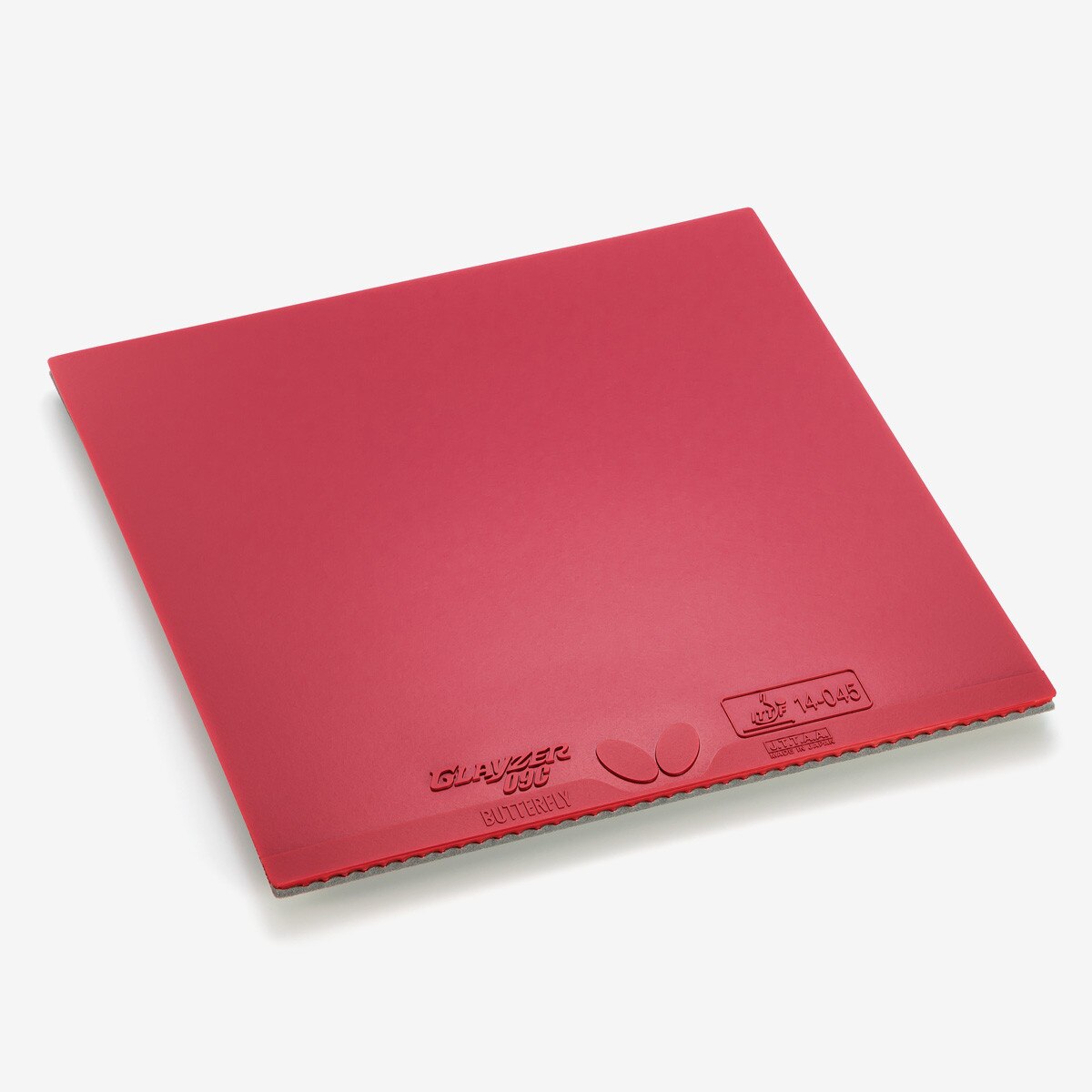 Butterfly GLAYZER 09C: Diagonal View of the Red rubber